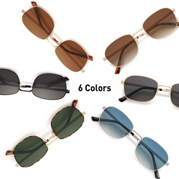 Retro Polarized Oval Sunglasses UV400 Protection Recycled Material